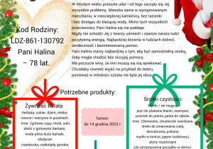 Informacja dotycząca zbiórki potrzebnych rzeczy w ramach Szlachetnej Paczki.