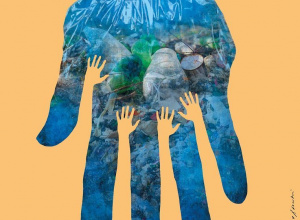 Plakat promujący Akcję Sprzątania Świata.