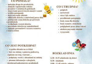 Plakat informujący o życiu Przedszkolaka.