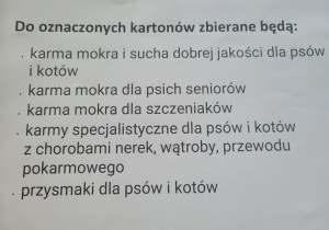 Plakat informujący o pomocy dla Zwierząt.