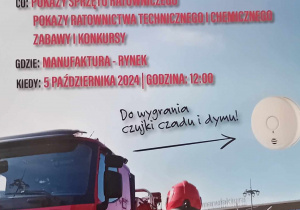 Plakat informujący o bezpieczeństwie.