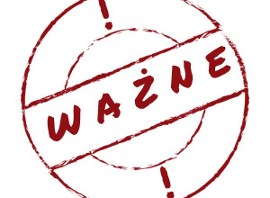 Znak graficzny z naisem WAŻNE.
