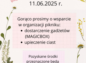 Plakat informujący o pikniku.