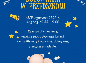 Plakat informujący o nocowance.