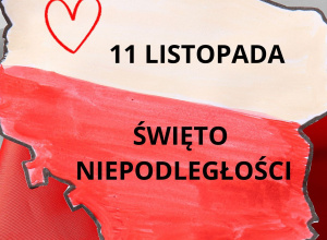 Praca plastyczna przedstawiająca mapę Polski - Dzień Niepodległości.