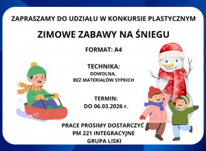 Plakat informujący o konkursie plastycznym.