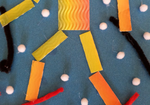 Praca plastyczna "Zimowe zabawy na śniegu", Yerhenia V., 6 lat, PM 221.