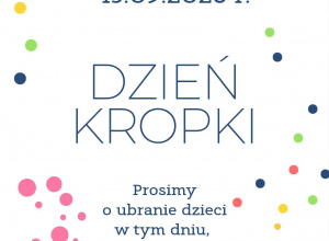 Plakat informujący o Międzynarodowym Dniu Kropki.